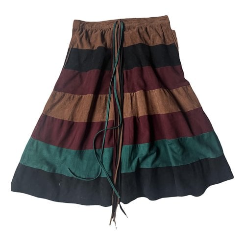 Pre-owned Antik Batik Mid-length Skirt In Brown