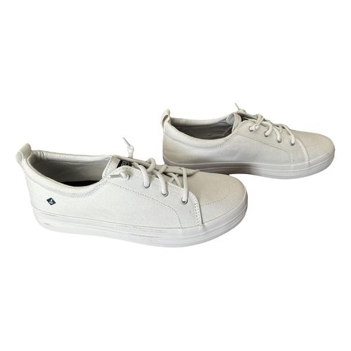 Pre-owned Sperry Cloth Trainers In White