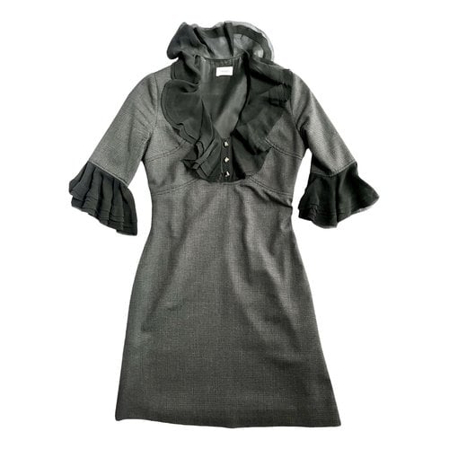 Pre-owned Temperley London Wool Mini Dress In Grey