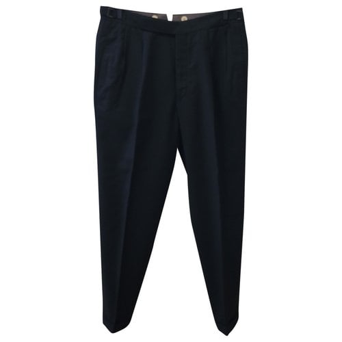 Pre-owned Incotex Wool Trousers In Anthracite