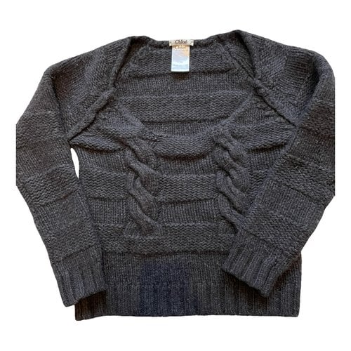 Pre-owned Chloé Wool Jumper In Anthracite