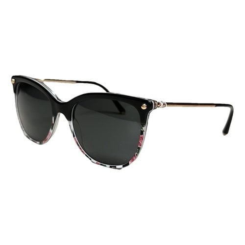 Pre-owned Dolce & Gabbana Aviator Sunglasses In Black