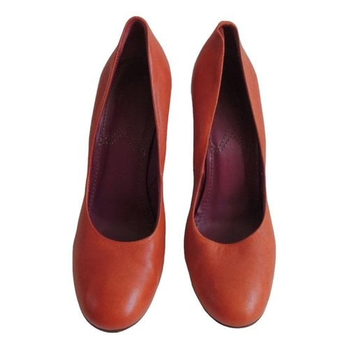 Pre-owned M Missoni Leather Heels In Orange
