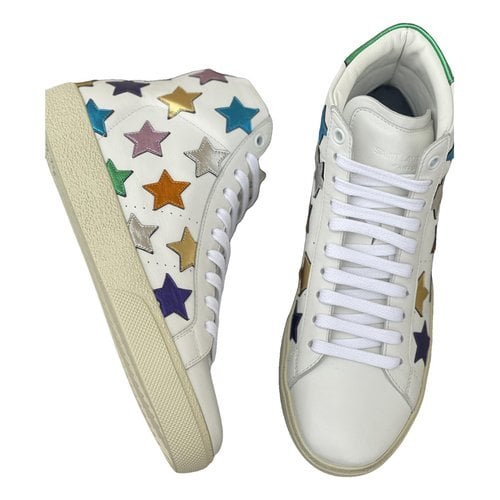 Pre-owned Saint Laurent Leather Trainers In Multicolour