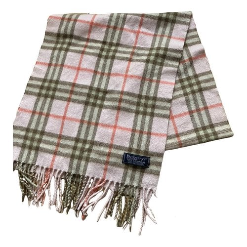 Pre-owned Burberry Cashmere Neckerchief In Pink