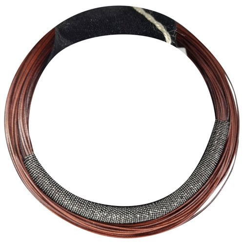 Pre-owned Brunello Cucinelli Leather Necklace In Brown