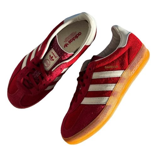 Pre-owned Adidas Originals Gazelle Trainers In Burgundy