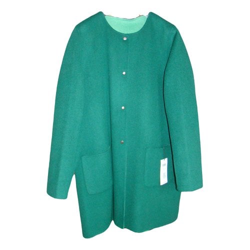 Pre-owned Gerard Darel Wool Coat In Green