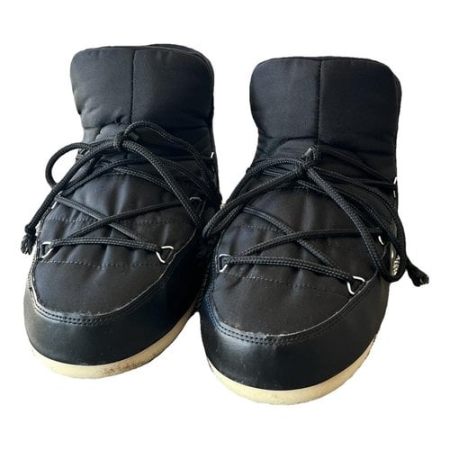 Pre-owned Moon Boot Boots In Black