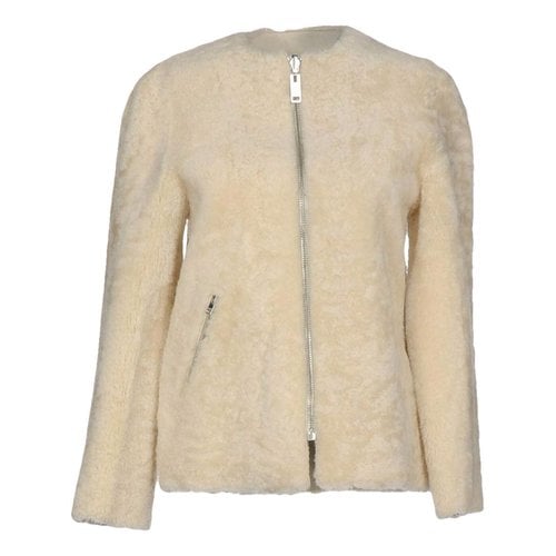 Pre-owned Isabel Marant Shearling Jacket In Ecru