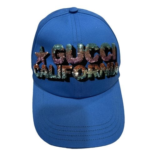 Pre-owned Gucci Cap In Blue