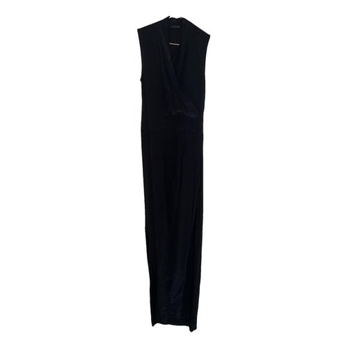 Pre-owned Allsaints Silk Maxi Dress In Black