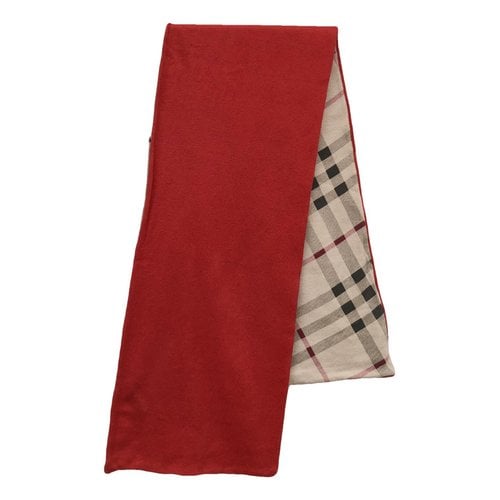 Pre-owned Burberry Scarf In Red