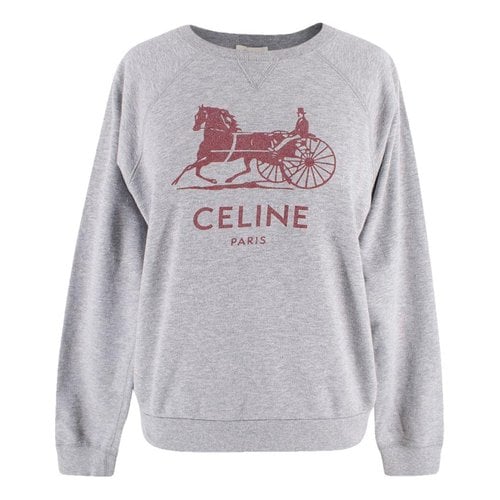 Pre-owned Celine Cashmere Sweatshirt In Grey