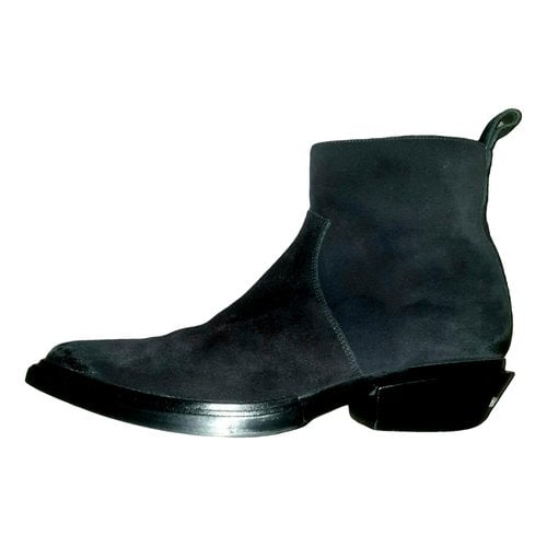 Pre-owned Balenciaga Cowboy Boots In Black