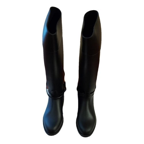 Pre-owned Givenchy Wellington Boots In Black