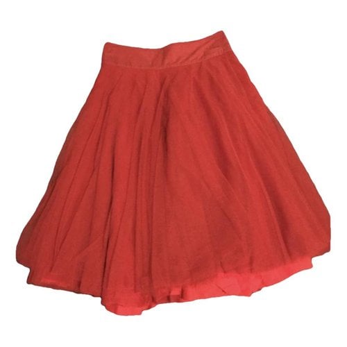 Pre-owned Just In Case Mid-length Skirt In Red