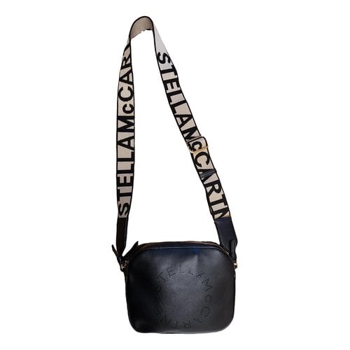 Pre-owned Stella Mccartney Vegan Leather Crossbody Bag In Black