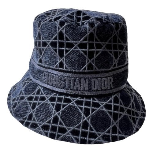 Pre-owned Dior Cloth Hat In Navy