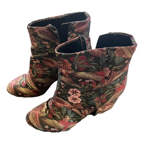 Pre-owned Sam Edelman Cloth Ankle Boots In Multicolour