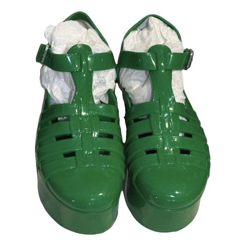 Pre-owned Loewe Sandal In Green