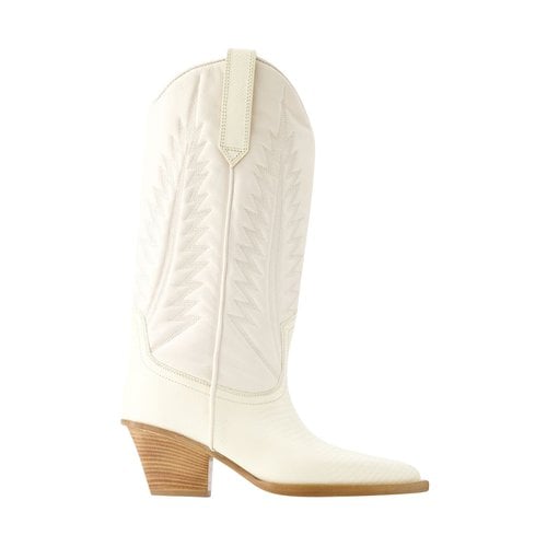 Pre-owned Paris Texas Leather Ankle Boots In White
