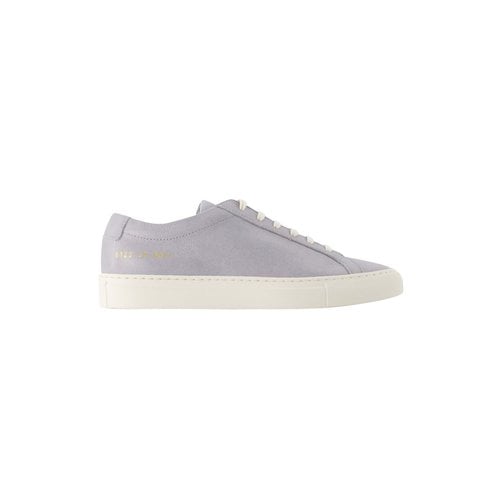 Pre-owned Common Projects Leather Trainers In Blue