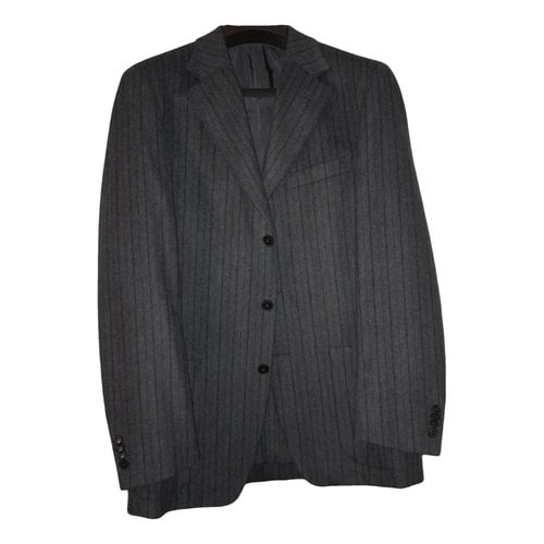 Pre-owned Zegna Wool Jacket In Grey