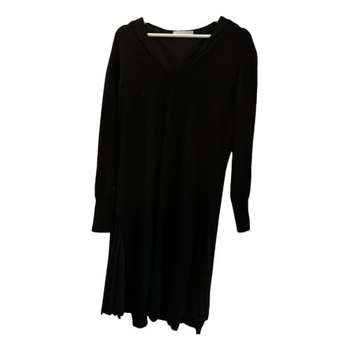 Pre-owned Fabiana Filippi Wool Dress In Black