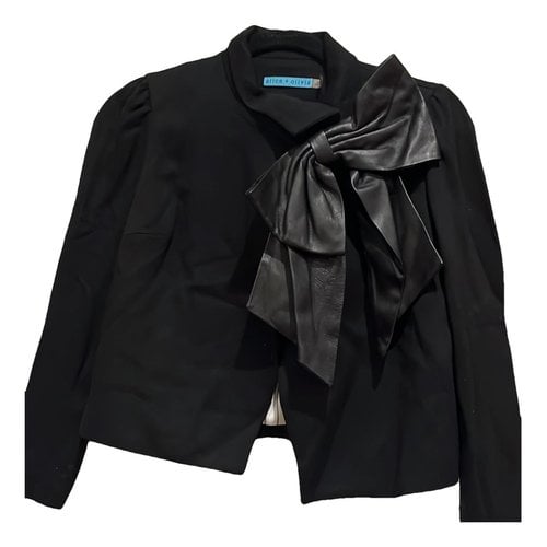 Pre-owned Alice And Olivia Silk Jacket In Black