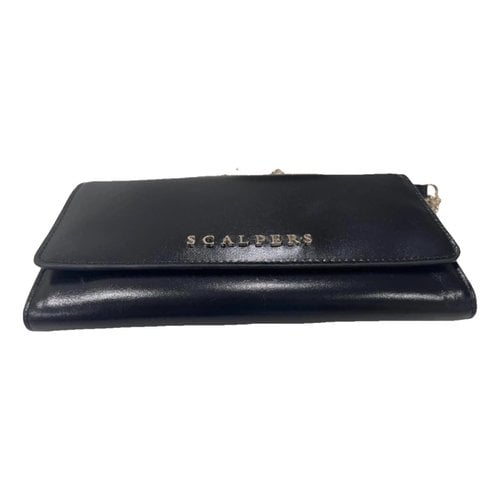 Pre-owned Scalpers Leather Clutch Bag In Black