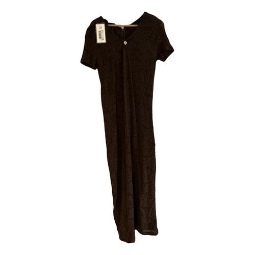 Pre-owned D&g Lace Maxi Dress In Brown