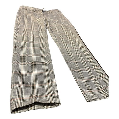 Pre-owned Dondup Wool Straight Pants In Multicolour