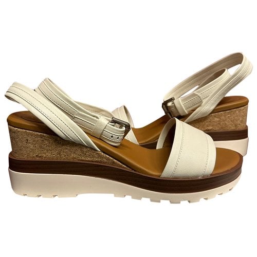 Pre-owned See By Chloé Leather Sandal In White