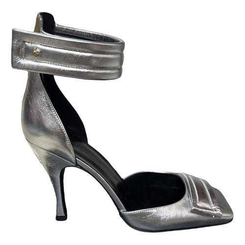 Pre-owned Patrizia Pepe Leather Heels In Silver