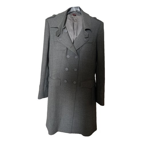 Pre-owned Dondup Wool Coat In Grey