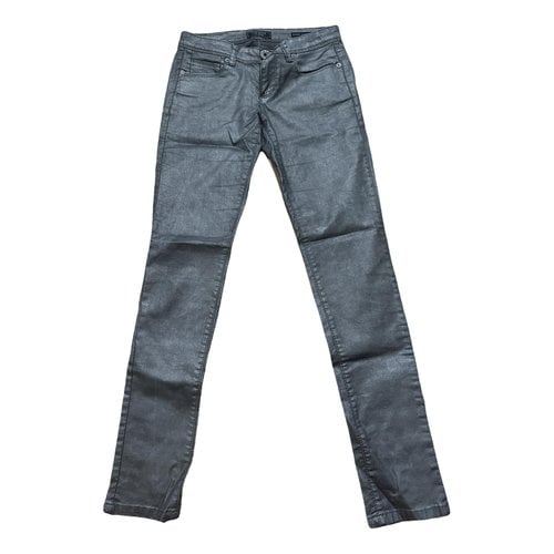 Pre-owned Guess Slim Pants In Anthracite
