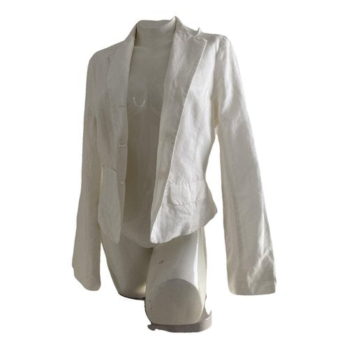 Pre-owned Ikks Short Vest In White