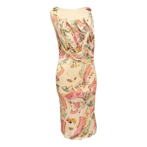 Pre-owned Roberto Cavalli Mid-length Dress In Pink