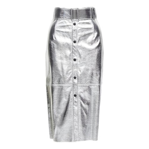Pre-owned Msgm Skirt In Silver