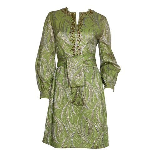 Pre-owned American Vintage Glitter Mid-length Dress In Green