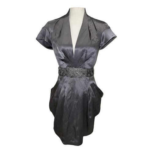 Pre-owned Catherine Malandrino Silk Mid-length Dress In Metallic