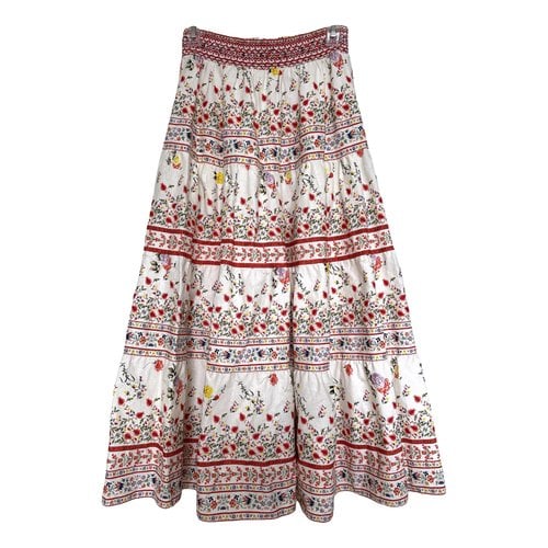 Pre-owned Alice And Olivia Linen Mid-length Skirt In Multicolour