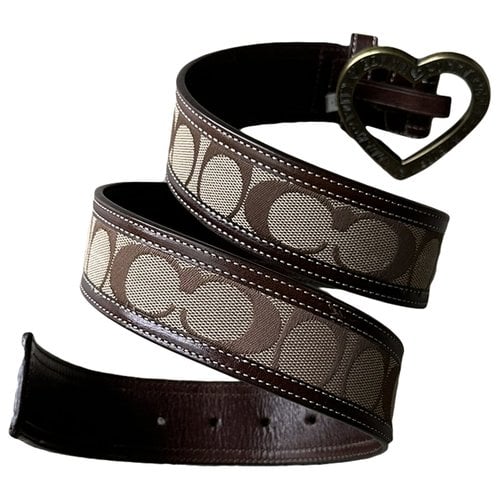 Pre-owned Coach Leather Belt In Brown
