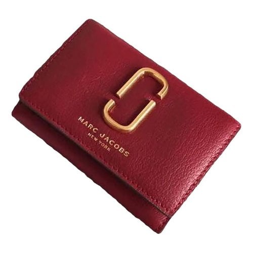 Pre-owned Marc Jacobs Leather Card Wallet In Red