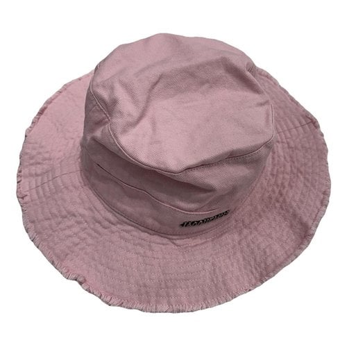 Pre-owned Jacquemus Le Bob Artichaut Hat In Pink