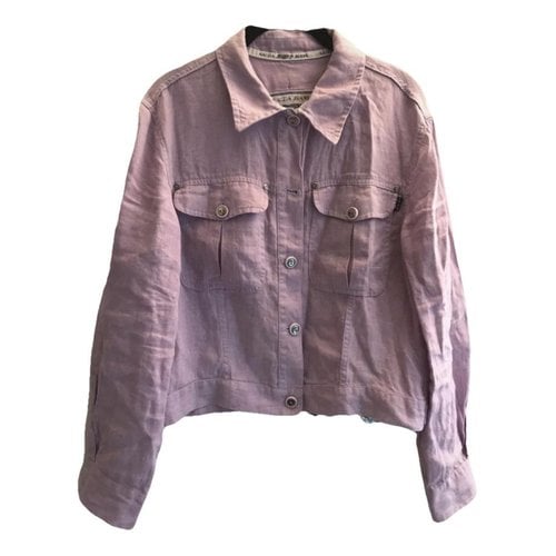 Pre-owned Krizia Linen Shirt In Purple