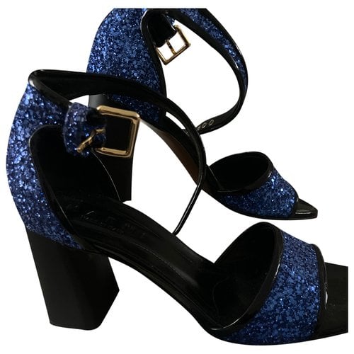 Pre-owned Marni Leather Heels In Blue