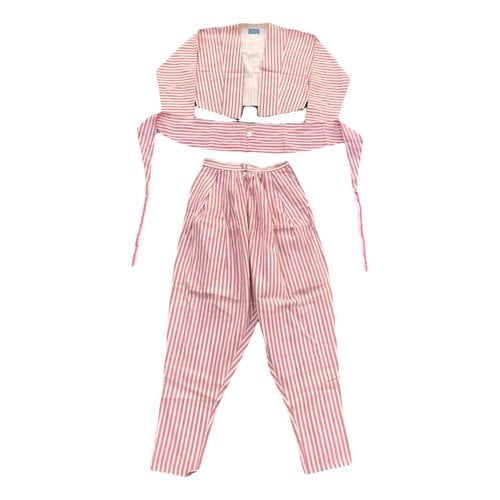 Pre-owned Kenzo Silk Jumpsuit In Pink