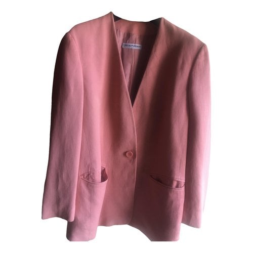 Pre-owned Emporio Armani Linen Blazer In Pink